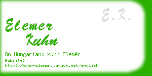 elemer kuhn business card