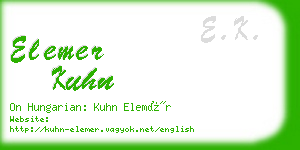 elemer kuhn business card